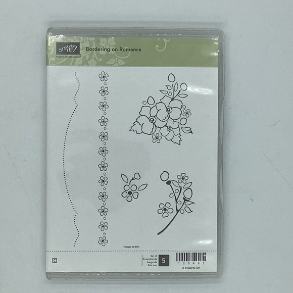Stampin' Up "Bordering On Romance" Retired Clear Mount Stamp Set 125482 Unused - Picture 1 of 3